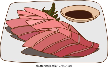 Fresh tuna sashimi