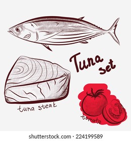 Fresh tuna steak