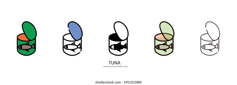 fresh tuna vector type icon