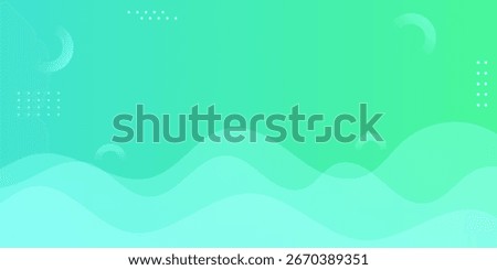 Fresh turquoise background with soft wave shapes and minimal abstract elements. Ideal for web design, banners, and creative promotional templates.