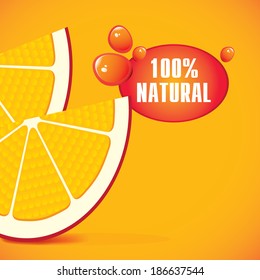 Fresh and two orange slices