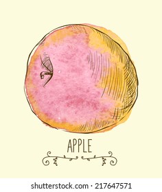 fresh useful eco-friendly apple vector illustration