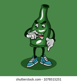 fresh vector character green bottle 2