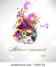 Fresh vector illustration of floral ornament for summer design with flowers.