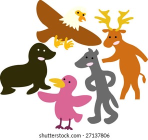 fresh vector set of animals 06