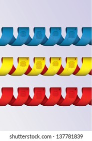 Fresh vector template with space for your content. Colorfully twisted ribbon. Can be use as info graphic.