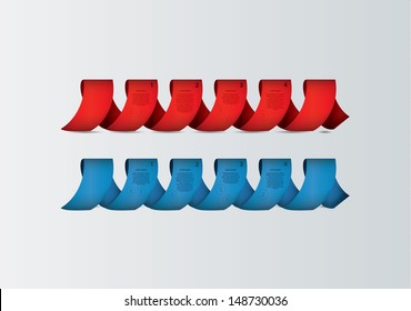 Fresh vector template with space for your content. Colorfully twisted ribbon. Can be use as info graphic. 