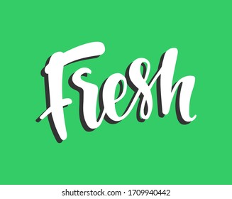 Fresh vector text, hand drawn lettering