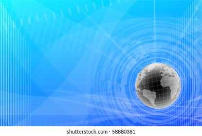 fresh vector world map techno background