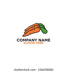 Fresh vegetable carrot logo.