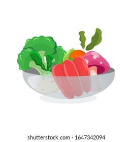 fresh vegetable cartoon vector design