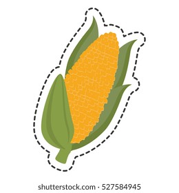 fresh vegetable flat isolated icon