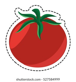 fresh vegetable flat isolated icon