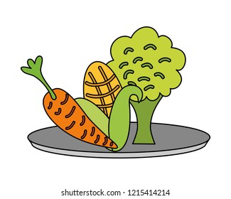 fresh vegetable on dish