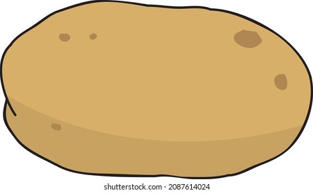 fresh vegetable potato vector illustration