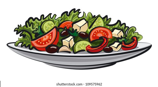 ensalada de verduras frescas