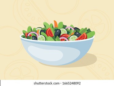 Salad Cartoon Images, Stock Photos & Vectors | Shutterstock