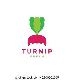 fresh vegetable turnip abstract logo design