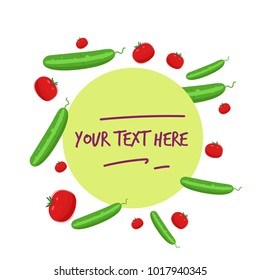 Fresh vegetables background with space for text