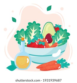 fresh vegetables bowl healthy icon