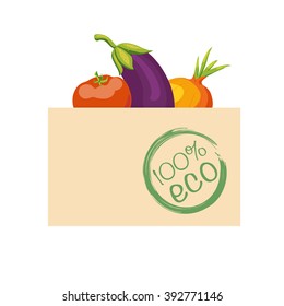 Fresh vegetables in box 