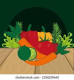 fresh vegetables cartoon