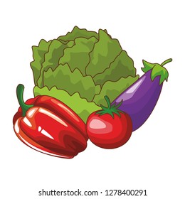 fresh vegetables cartoon