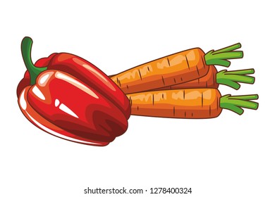 fresh vegetables cartoon