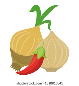 Fresh vegetables cartoon