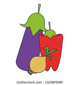 fresh vegetables cartoon