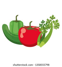 Fresh vegetables cartoon