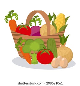fresh vegetables design, vector illustration eps10 graphic 