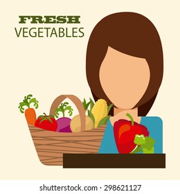fresh vegetables design, vector illustration eps10 graphic 