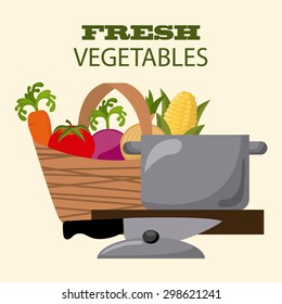 fresh vegetables design, vector illustration eps10 graphic 