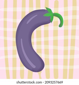 Fresh vegetables eggplant isolated on background