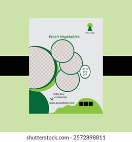 Fresh Vegetables Flyer Template Design