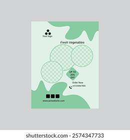 Fresh Vegetables Flyer Template Design
