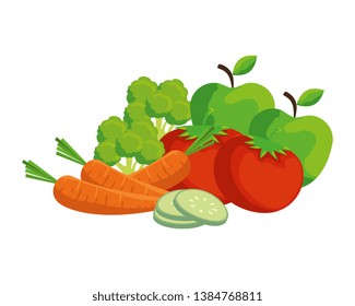 fresh vegetables and fruits salad