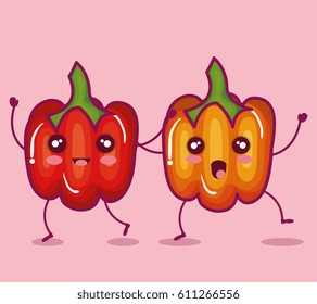 fresh vegetables funny character