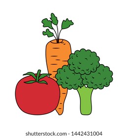 fresh vegetables healthy food icons