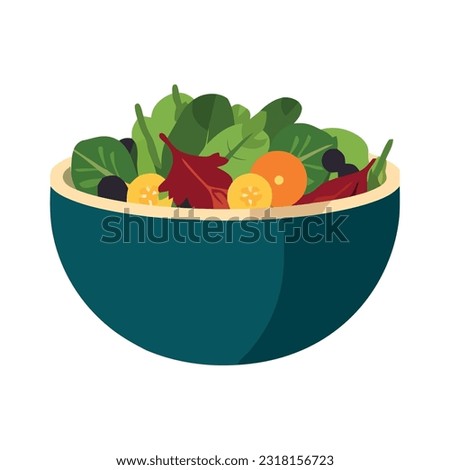 Fresh vegetables and herbs make a healthy meal icon isolated