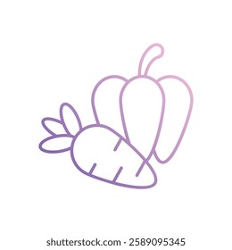 Fresh Vegetables icon vector stock illustration