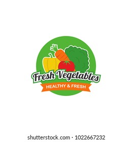 
Fresh Vegetables Logo Design Vector