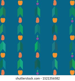 Fresh vegetables. Peppers, beets, potatoes. Organic food poster. Farmers market design. Vector