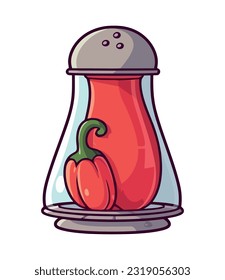 Fresh vegetables and spices for healthy cooking icon isolated