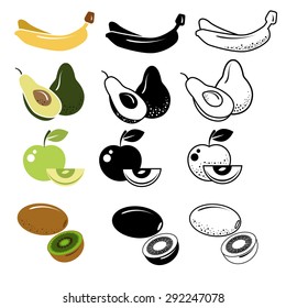 Fresh vegetables vector concept. Healthy diet flat style illustration. Isolated green food, can be used in restaurant menu, cooking books and organic farm labels.
