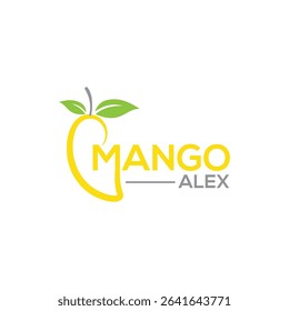 Fresh and vibrant mango logo design, ideal for fruit brands, juice companies, or tropical product lines. Features juicy mango illustrations with bright colors to symbolize freshness, flavor.