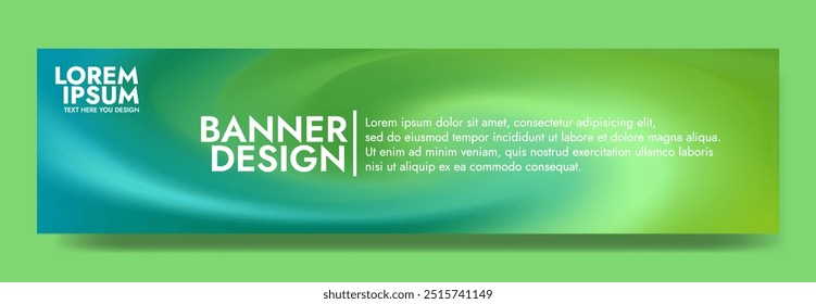 Fresco y vibrante, este Anuncio cuenta con un diseño de onda dinámica en tonos de verde.