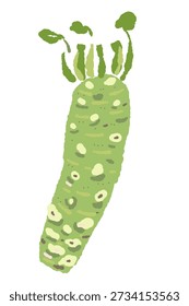 Ilustração vetorial fresca da raiz de Wasabi
