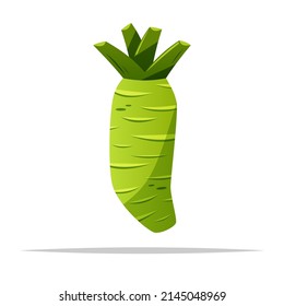 Fresh wasabi root vector isolated illustration